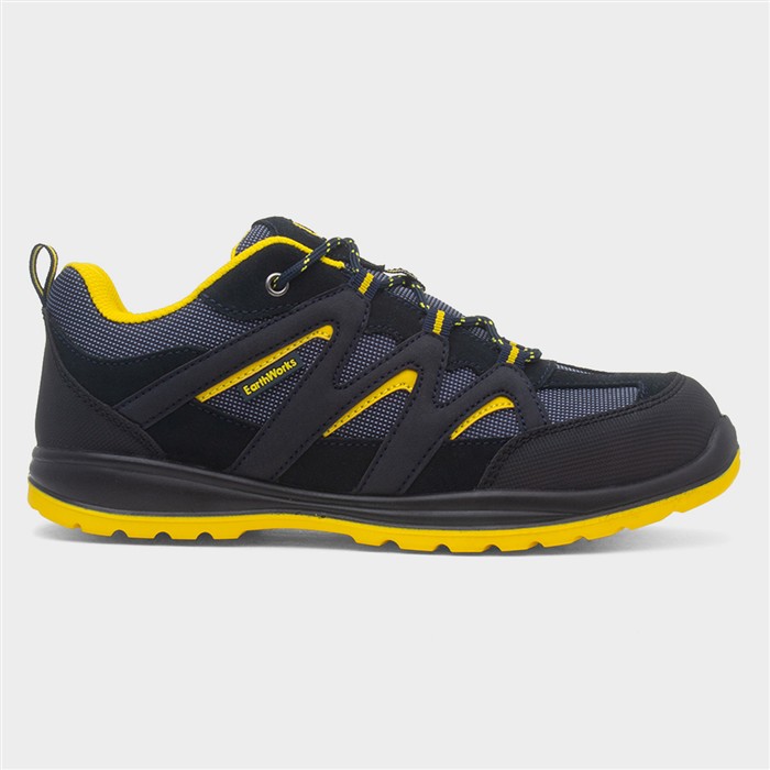 Brush Mens Navy & Yellow Safety Shoe