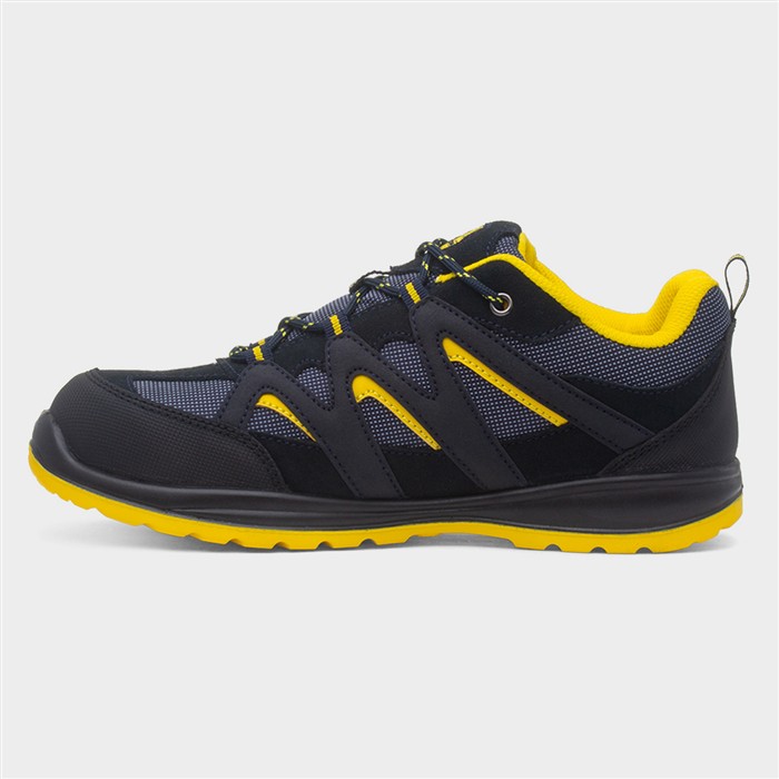 Brush Mens Navy & Yellow Safety Shoe