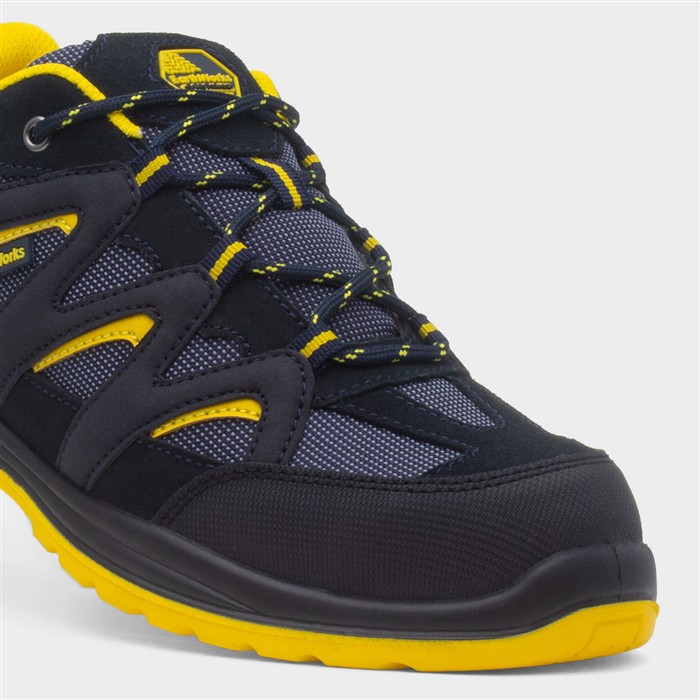 Brush Mens Navy & Yellow Safety Shoe