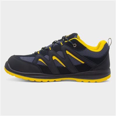 Brush Mens Navy & Yellow Safety Shoe