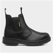 Earth Works Mens Black Leather Chelsea Safety Boot (Click For Details)