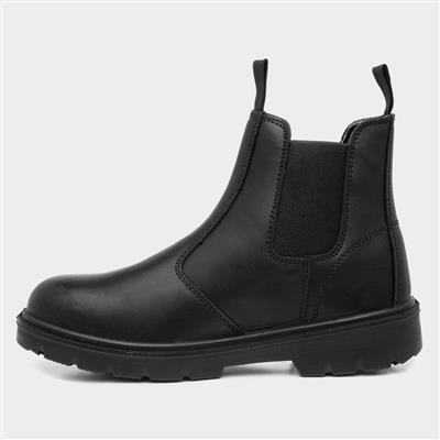 Spanner Mens Black Leather Safety Boot