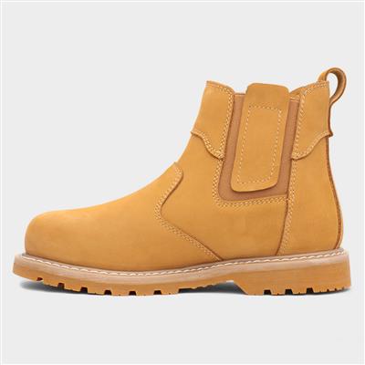 Scriber Mens Honey Leather Safety Boot