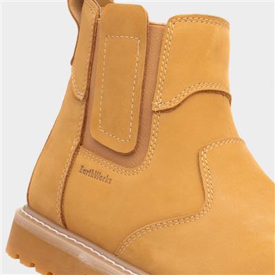 Scriber Mens Honey Leather Safety Boot