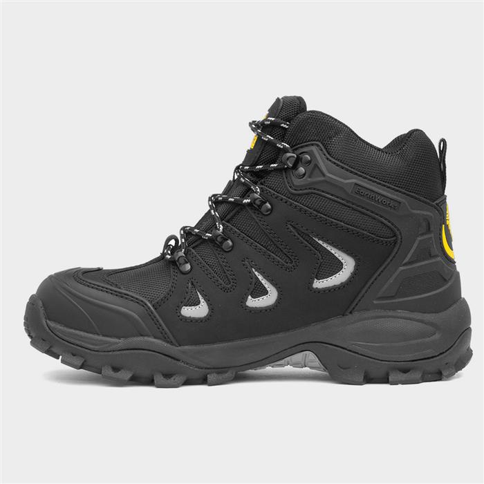 Sander Mens Black Leather Safety Boot