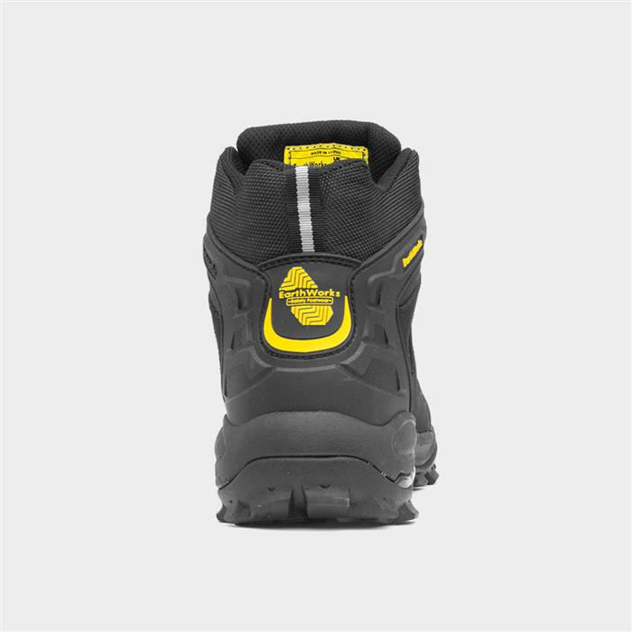 Sander Mens Black Leather Safety Boot
