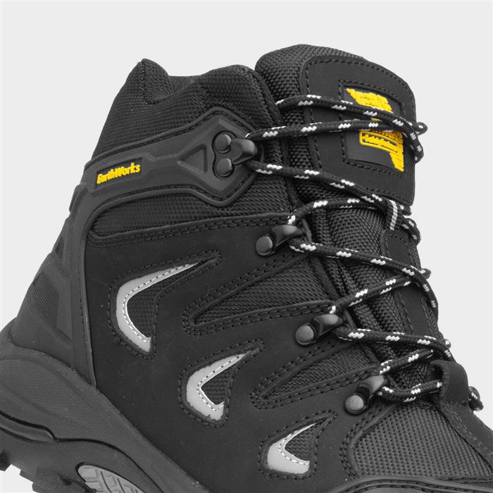 Sander Mens Black Leather Safety Boot