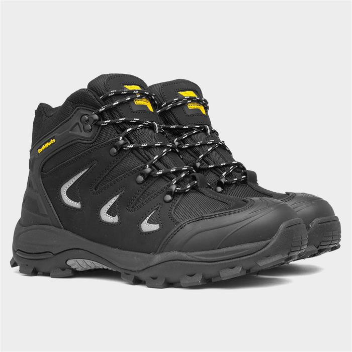 Sander Mens Black Leather Safety Boot