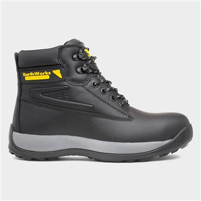 Mortar Black Mens Leather Safety Boot