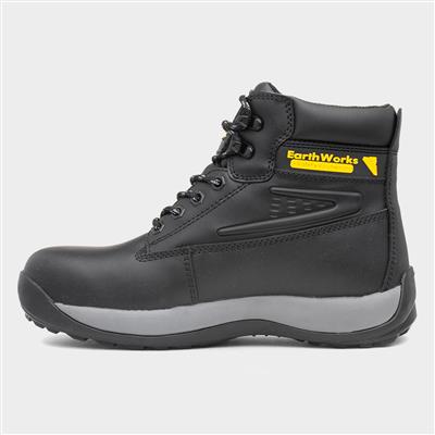 Mortar Black Mens Leather Safety Boot