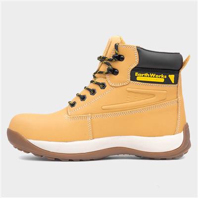 Mortar Mens Honey Leather Safety Boot