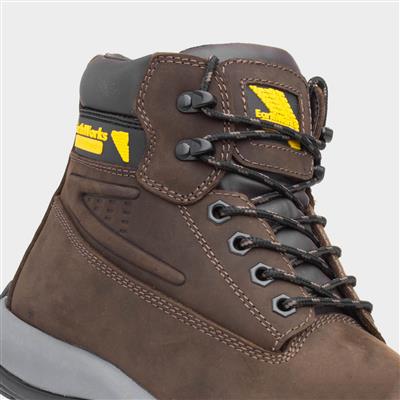 Mortar Mens Brown Leather Safety Boot