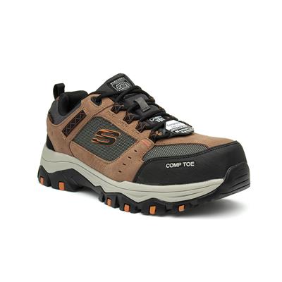 Greetah Unisex Brown Lace Up Safety Shoe