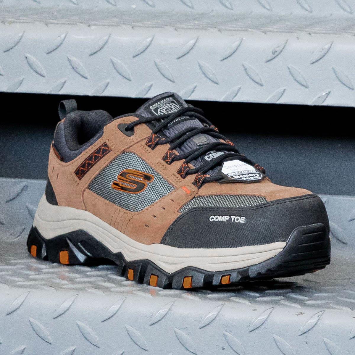 skechers greetah unisex navy lace up safety shoe