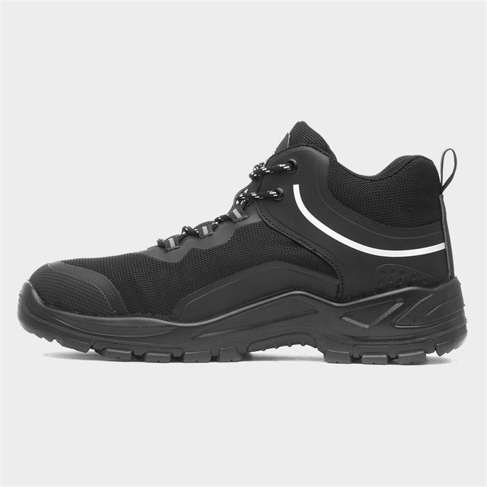 Ratchet Mens Black Ankle Safety Boot