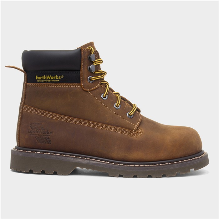 Ladder Mens Brown Leather Safety Boot