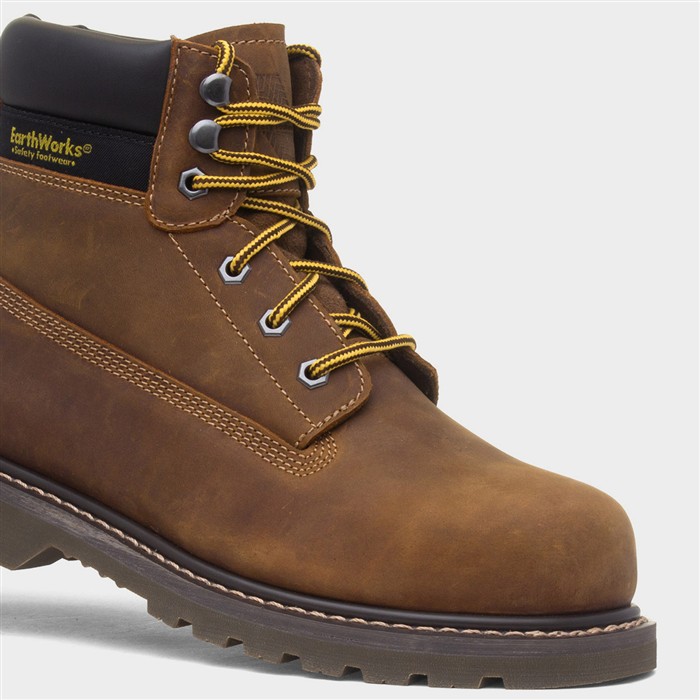 Ladder Mens Brown Leather Safety Boot