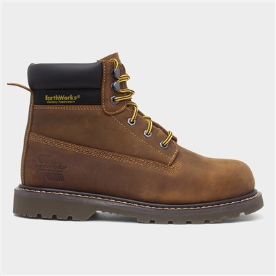 Ladder Mens Brown Leather Safety Boot