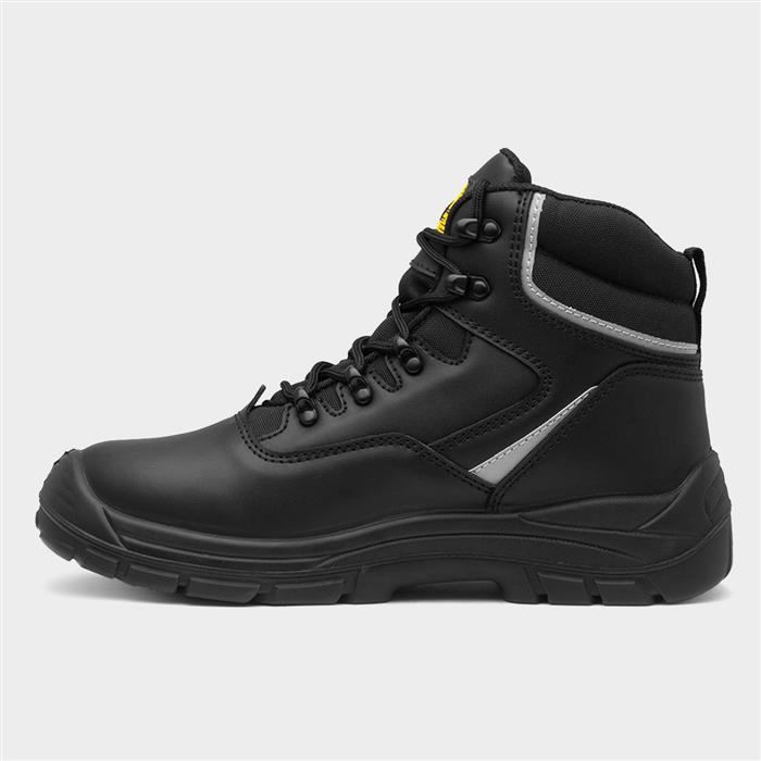 Measure Mens Black Lace Up Safety Boot