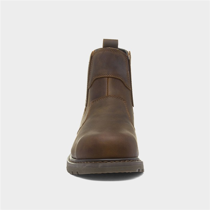 Scriber Mens Brown Leather Safety Boot