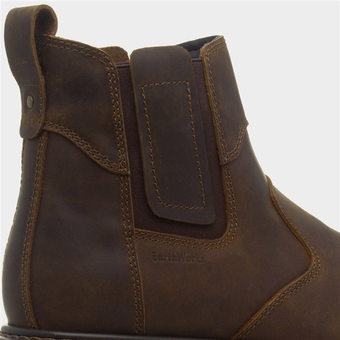 Scriber Mens Brown Leather Safety Boot