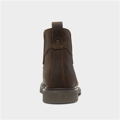 Scriber Mens Brown Leather Safety Boots