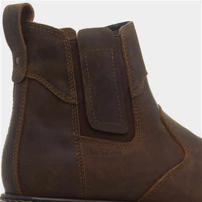 Scriber Mens Brown Leather Safety Boots