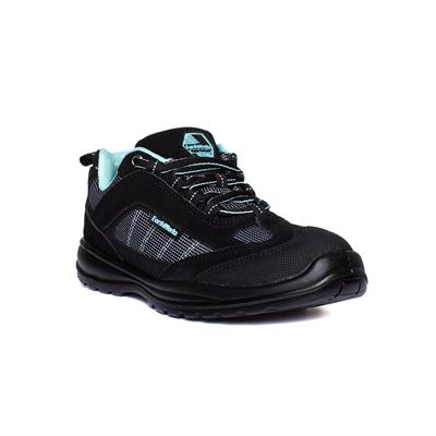 women's black safety trainers