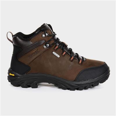 Burrell Mens Brown Waterproof Hiking Boot
