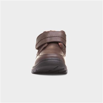 Mens Brown Faux Fur Lined Boot