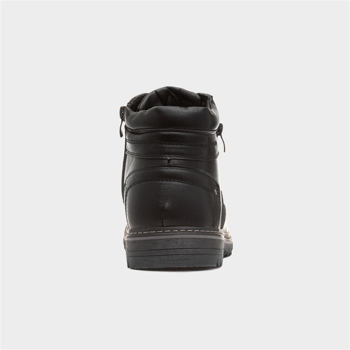 Cascade Mens Black Lace Up Ankle Boot