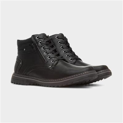 Cascade Mens Black Lace Up Boot