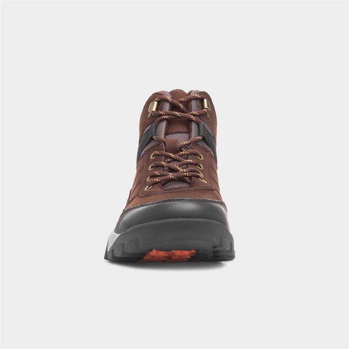 Hike Mens Brown Walking Hiker Lace Up Boot