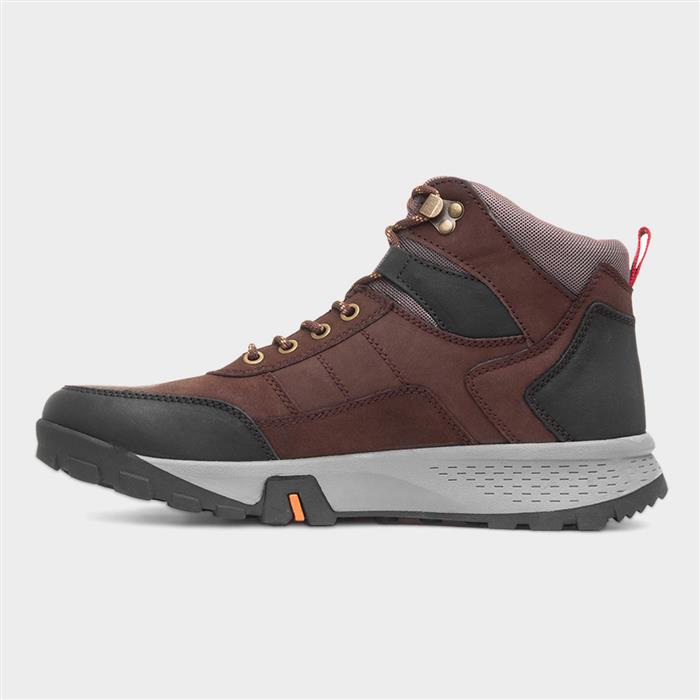 Hike Mens Brown Walking Hiker Lace Up Boot