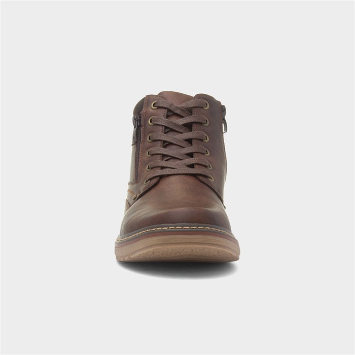 Cascade Mens Brown Lace Up Ankle Boot