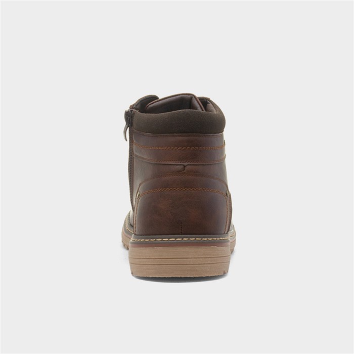 Cascade Mens Brown Lace Up Ankle Boot
