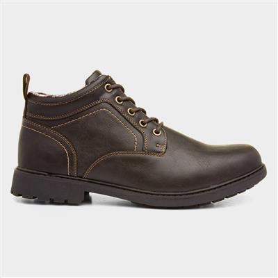 Mens Lace Up Boot in Brown