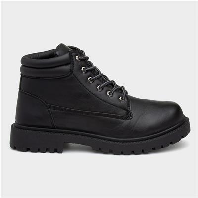 Mens Black Lace Up Boot