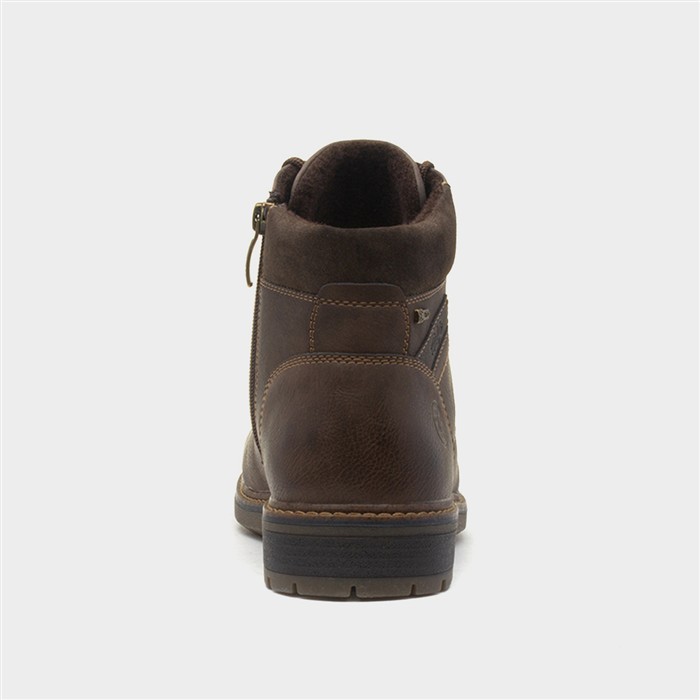 Brazil Mens Dark Brown Lace Up Ankle Boot