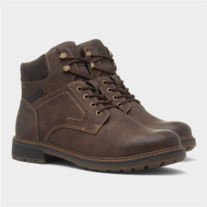 Brazil Mens Dark Brown Lace Up Ankle Boot