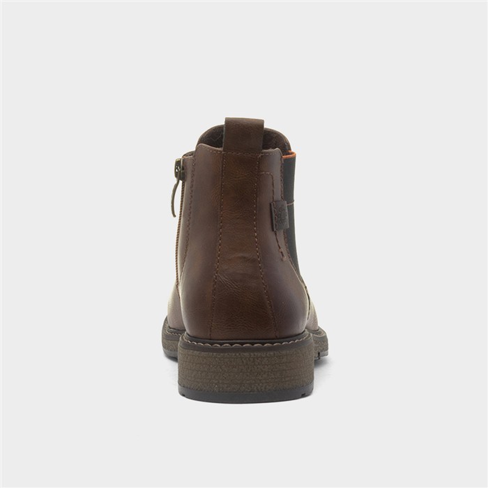 Peru Mens Cognac Wide Fit Chelsea Boot