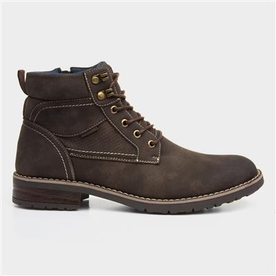 Mens Lace Up Brown Boot