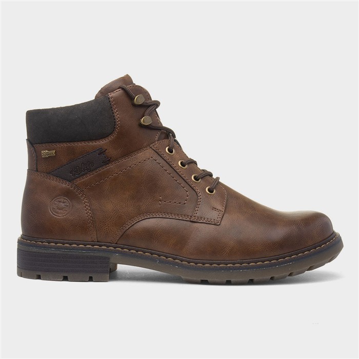 Brazil Mens Cognac Lace Up Ankle Boot