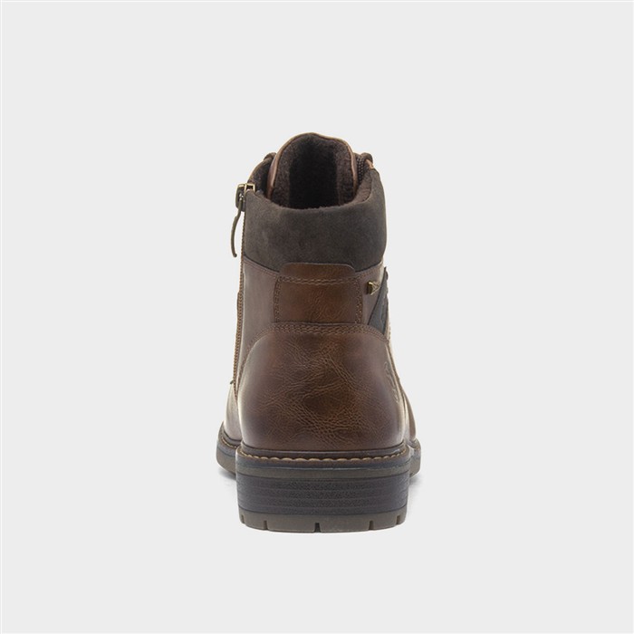 Brazil Mens Cognac Lace Up Ankle Boot