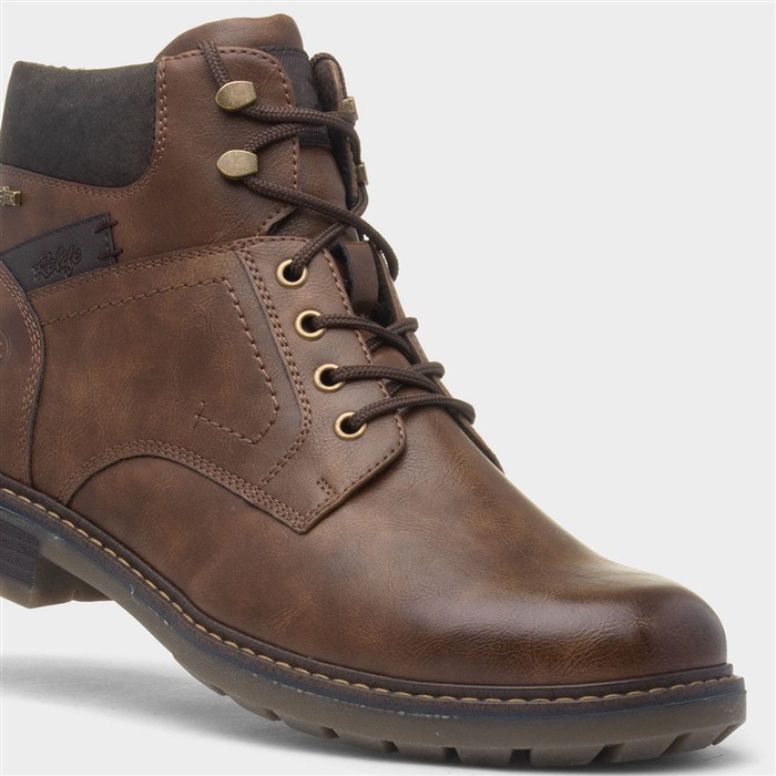 Brazil Mens Cognac Lace Up Ankle Boot