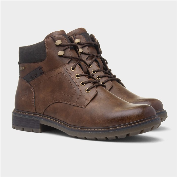 Brazil Mens Cognac Lace Up Ankle Boot