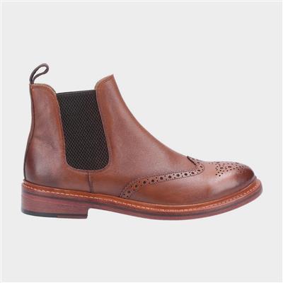 Siddington Mens Leather Boot in Brown