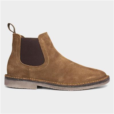 Shaun Mens Tan Suede Chelsea Boot