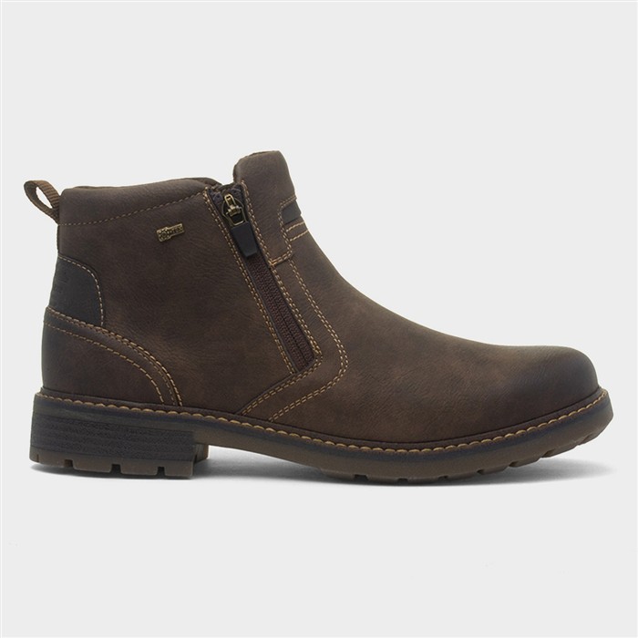 Paraguay Mens Brown Zip Up Ankle Boot