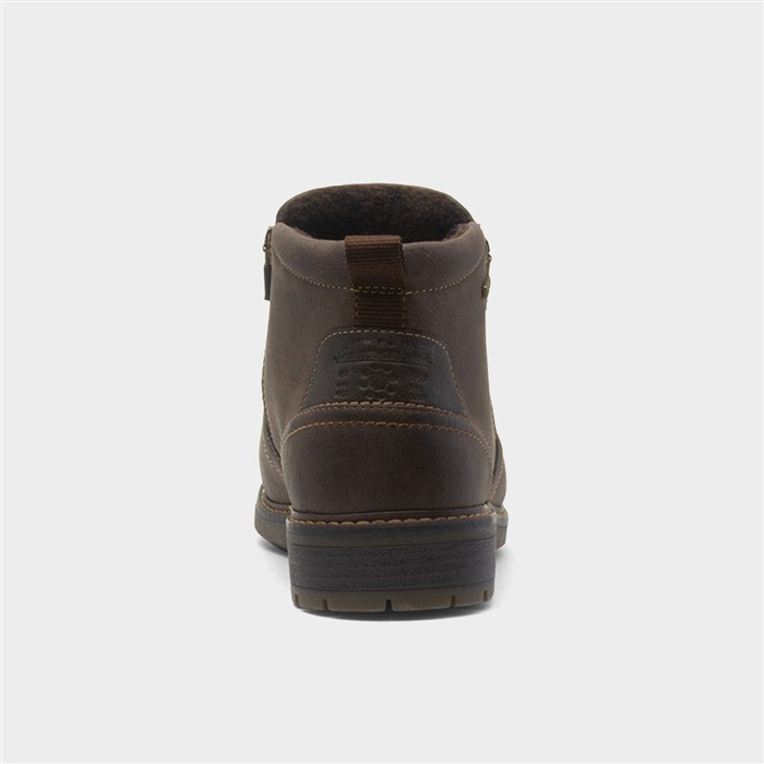 Paraguay Mens Brown Zip Up Ankle Boot